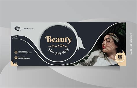 Plantilla De Vector De Banner Horizontal Para Sal N De Belleza Premium