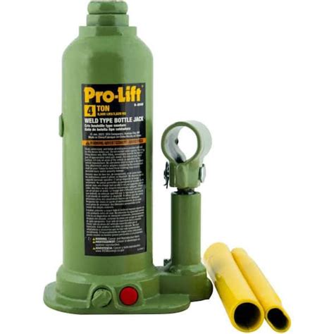 Pro Lift Ton Capacity Welded Bottle Jack With Side Pump B W The