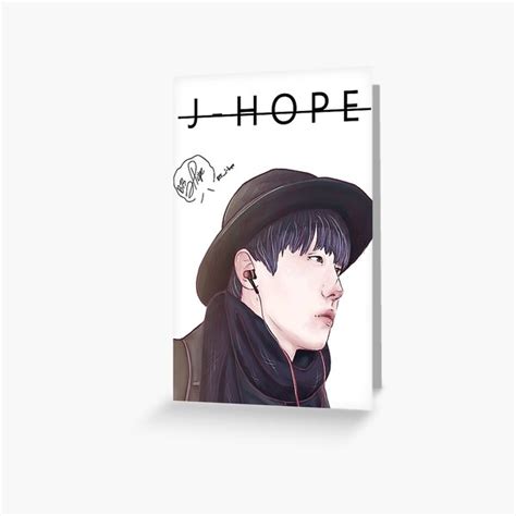 J Hope Bts Autograph Print Greeting Card For Sale By Tcddy Redbubble