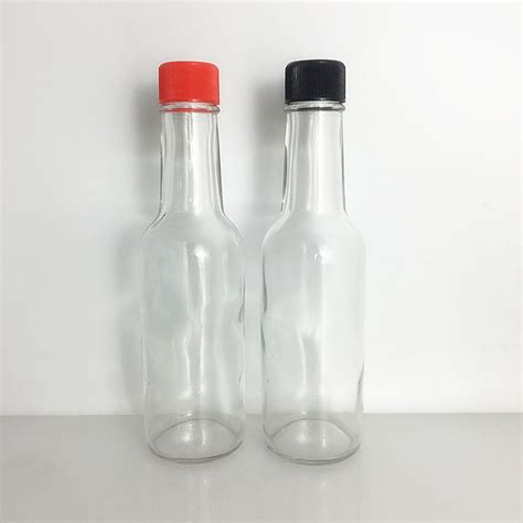 150ml 180ml 250ml Bulk Chili Sauce Glass Bottle Glass Hot Sauce Bottle With Plastic Lid