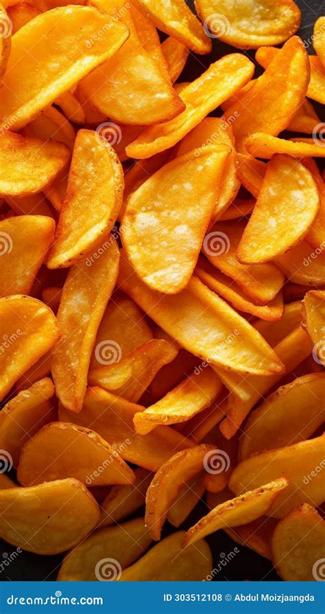 Snack Paradise French Fry Potato Chip Background Crispy And Delicious