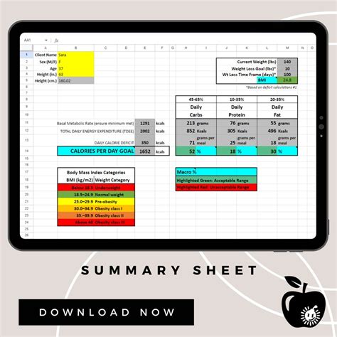 Coaches Macro And Calorie Calculator Etsy