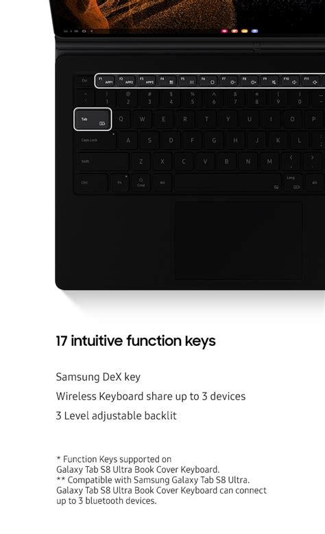 Book Ultra S8 Keyboard Cover Galaxy Tab