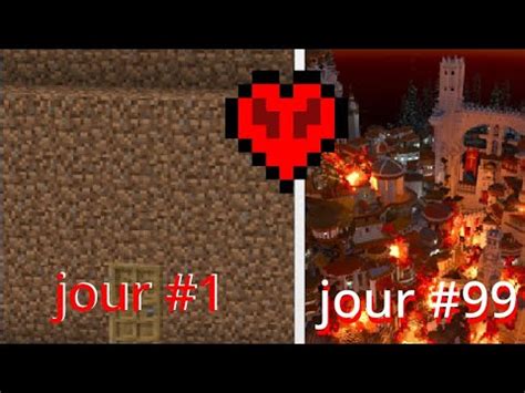 Survivre Jours En Hardcore Sur Minecraft Waouh Youtube