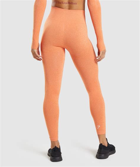 Gymshark Vital Seamless 2 0 Leggings Apricot Orange Marl Gymshark