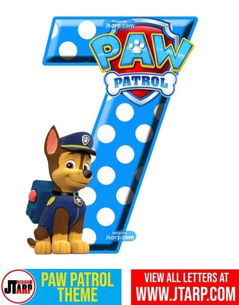 Alphabet Paw Patrol Letters And Numbers Free Printable JTarp Design