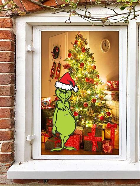 The Grinch Window Decal Sticker Grinch Sticker Etsy Uk Christmas