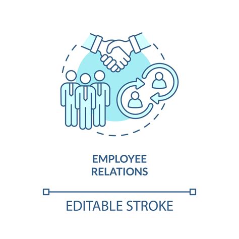 Employee Relations Turquoise Concept Icon Skills For Human Resources