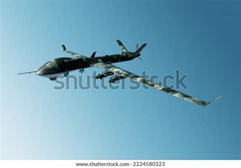 Military Combat Drone Uav On Duty Stock Illustration 2224580323