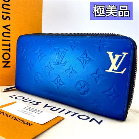 1円 極 Louis Vuitton ルイヴィトン ヴェルニ モノグラム 長財布 ジッピーウォレット ブルー系 ラウンドジップ カラーその他