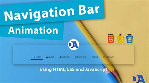 Javascript Animated Navbar Tutorial How To Create Animated Navbar