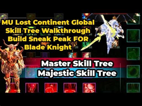 Blade Knight Master Majestic Skill Tree Build Sneak Peak Mu