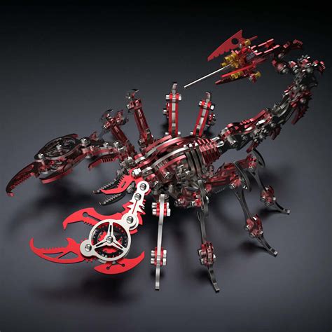 4pcs 3d Scorpion Diy Metal Puzzle Colorful Model Kit For Ts And Dec