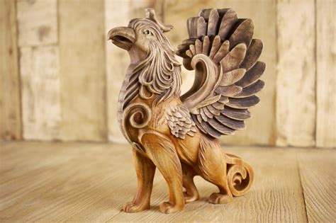 Griffin Sculpture Colored Griffin Statue Collectible Griffin - Etsy