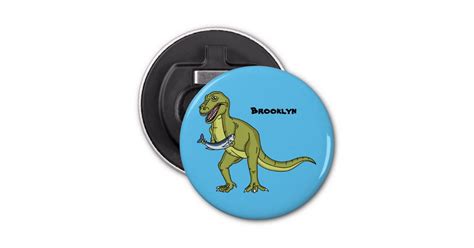 Funny T Rex Dinosaur Illustration Bottle Opener Zazzle