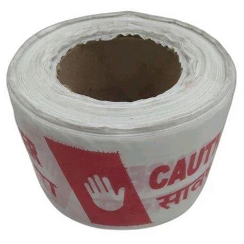 Backing Material Pvc Color White And Red Barricading Caution Tape