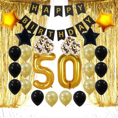 50th Birthday Decorations Party Supplies Gold Kit 50th Birthday Ts