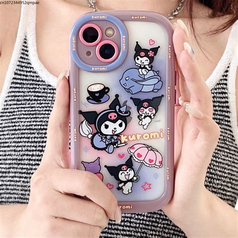 Sanrio Kuromi Funda De Tel Fono Con Dibujos Animados Para Iphone Funda