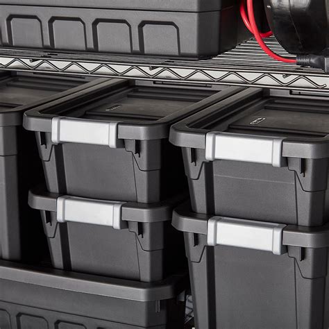 Sterilite Black Stacker Totes The Container Store