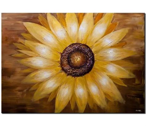 Painting Original Modern Abstract Sunflower Painting Textured