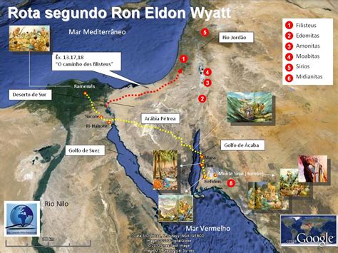 História E Geografia Bíblica O Êxodo Rota Segundo Ron Eldon Wyatt