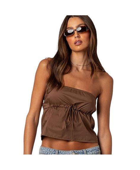 Edikted Womens Strapless Crop Top With Under Bust Strap Macys