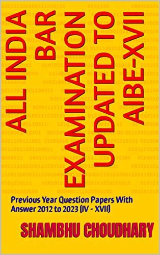 All India Bar Examination AIBE Previous Year Question Papers With