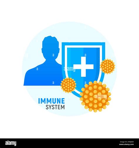 Immune System Vector Icon Logo Health Bacteria Virus Protection