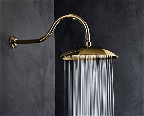 Retro Gold Rainfall Shower Head Gold Shower Heads