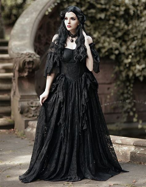 Black Gorgeous Lace Gothic Victorian Dress Gothic Victorian Dresses