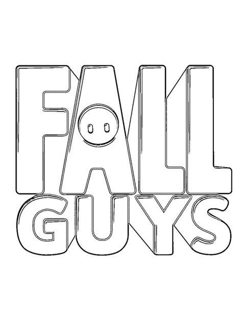 Logo Fall Guys Coloring Page Funny Coloring Pages