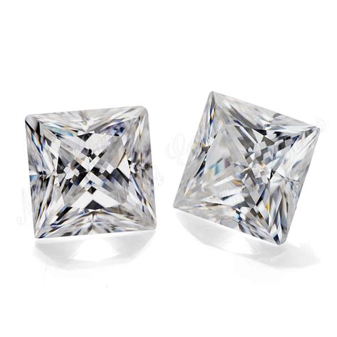 Square Princess Cut Loose Stone Moissanite