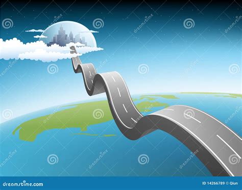 Road To Modern City Stock Illustration Illustration Of Modern 14266789