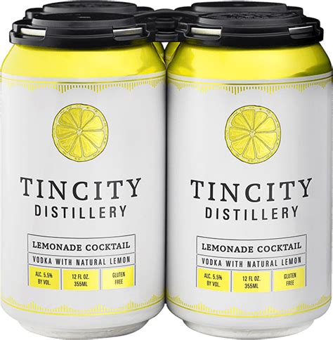 Vodka Lemonade 4 Pack Tin City Distillery