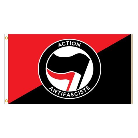 Bandera De Acci N Antifascista X Cm Banderas Carteles Y