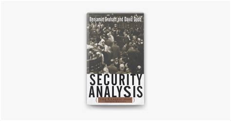 ‎Security Analysis: The Classic 1940 Second Edition on Apple Books