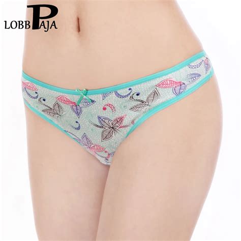 6 Pcs Lot Woman Sexy Thongs G Strings Paisly Style Cotton Underwear