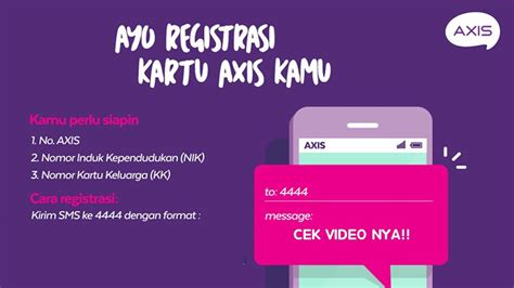 Cara Registrasi Kartu Perdana Axis Ke 4444 YouTube