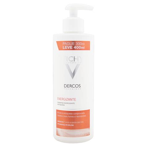 SHAMPOO VICHY DERCOS ENERGIZANTE FRASCO LEVE 400ML PAGUE 300ML GTIN