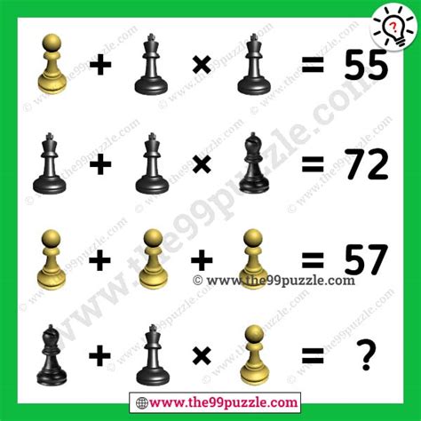 Chess Puzzle Picture Math Equation With Answer The 99 Puzzle