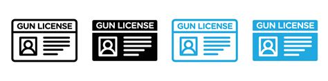 Gun License Icon Depicting Firearm Regulation And Legal Permissions