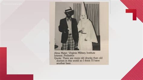 Photo On Governor Northam S Yearbook Place Shows People In