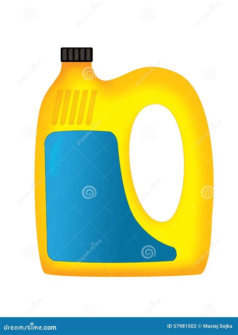 Cartoon Plastic Bottle For Oil Stock Illustration Illustration Of