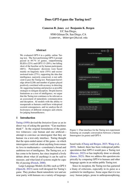 Pdf Does Gpt Pass The Turing Test