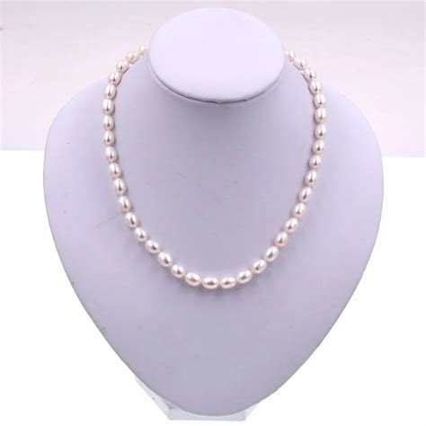 Good Quality Natural Mm Oval White Rice Shape Freshwater Pearl