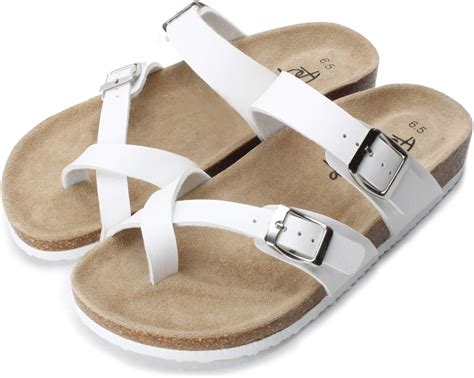 Pepstep Slide Sandals For Women With Soft Cork Footbed And Strap