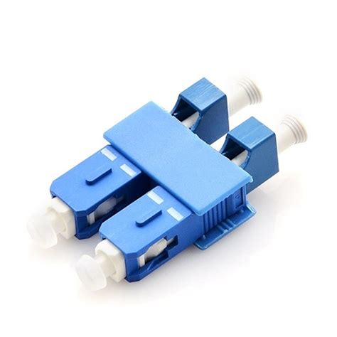 Lcupc Female To Scupc Male Singlemode Duplex Plastic Fiber Optic Adapter China Lc Adapter