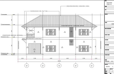 Bungalow With Sloping Roof Elevation Drawing In Dwg File Cadbull