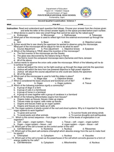 Instruction Read And Understand Each Question That Follows Choose Your Answer From The Choices