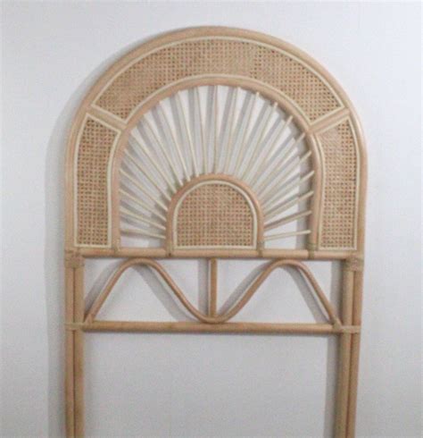 Solar Eclipse Single Bed Natural Rattan Headboard 90cm The Rattan